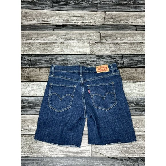 Levis 315 Shaping bootcut Denim Cut Off Jean Short - Picture 5 of 6